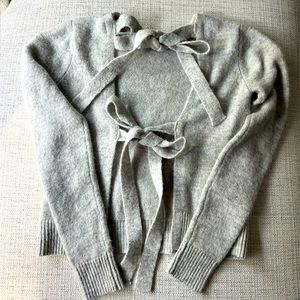 Forever 21 US Size XS Gray cozy open back sweater